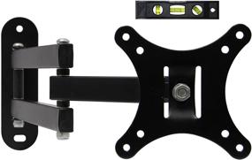 img 4 attached to 📺 Ryehaliligear Full Motion Articulating Swivel Tilting Single Flat Screen LCD TV Wall Mount Bracket (14"-24") - VESA 75 and 100 Compatible – 40 lb Capacity, Black