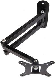 img 2 attached to 📺 Ryehaliligear Full Motion Articulating Swivel Tilting Single Flat Screen LCD TV Wall Mount Bracket (14"-24") - VESA 75 and 100 Compatible – 40 lb Capacity, Black