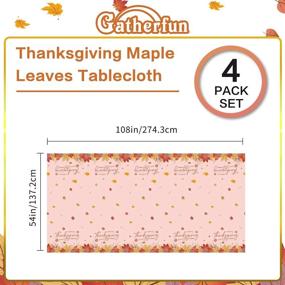 img 2 attached to Thanksgiving Tablecloth Disposable Waterproof Tablecover