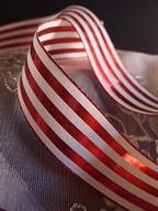 🎁 red & ivory metallic striped gift wrap ribbon - ak-trading 1.5" x 25 yards, perfect for crafts & decorations logo