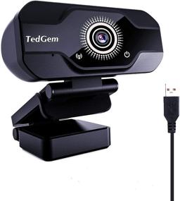 img 4 attached to 📷 TedGem Webcam for Laptop USB, PC Camera Webcam with Microphone for Streaming, Video Calling, Recording & Gaming - Compatible with Windows, Android, Linux (Black)