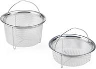 set of 2 stainless steel official instant pot mesh steamer baskets logo