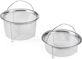 img 4 attached to Set of 2 Stainless Steel Official Instant Pot Mesh Steamer Baskets