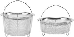 img 1 attached to Set of 2 Stainless Steel Official Instant Pot Mesh Steamer Baskets