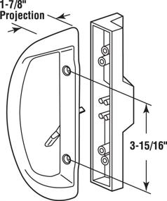 img 1 attached to 🚪 Slide-Co 144782 Almond Sliding Door Handle: Mortise Style For Easy Operation