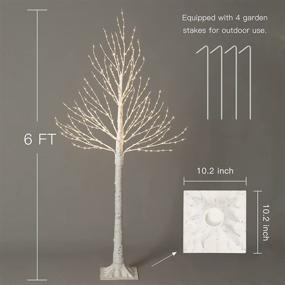 img 1 attached to 🌲 6FT 368L LED Lighted Birch Tree: Meetyamor's Stunning Prelit Christmas Decorations for Indoor/Outdoor Spaces