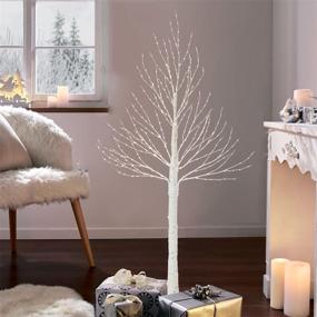 img 3 attached to 🌲 6FT 368L LED Lighted Birch Tree: Meetyamor's Stunning Prelit Christmas Decorations for Indoor/Outdoor Spaces