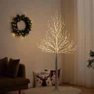 🌲 6ft 368l led lighted birch tree: meetyamor's stunning prelit christmas decorations for indoor/outdoor spaces logo