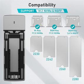 img 1 attached to 📦 ANEXT M.2 NVME NGFF SSD Enclosure: Tool-Free, USB C 3.1 Gen 2 10Gbps, Support UASP Trim | 2230/2242/2260/2280 Sizes