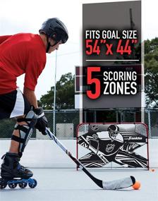 img 2 attached to Franklin Sports NHL Championship 72-Inch Hockey Shooting Target Goal - Perfect Your Aim!