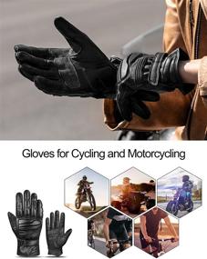 img 3 attached to INBIKE Goatskin Leather Motorcycle Protect