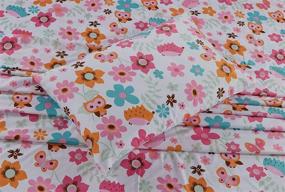 img 1 attached to 🦉 Multicolor Patchwork Pink Green Blue Owls Birds Floral Hearts Butterflies Fun Design Comforter Bedding Set for Girls/Kids Bed in a Bag with Sheet Set - Patchwork Owl (Twin)