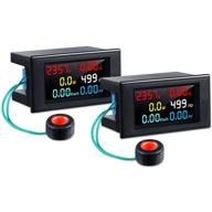 ac display meter: digital multimeter voltmeter voltage current power factor tester - 80-300v 100a, 110v 220v, color lcd, volt amp watt detector reader panel logo