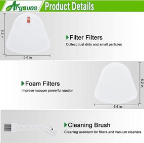 img 2 attached to 🔍 4 Foam and Felt Filters - Replacement Parts for Shark Navigator Lift-Away Vacuum NV350, NV351, NV352, NV355, NV356E, NV357, NV360, NV370, NV391, UV440, UV490, UV500, UV540, UV541, UV550 - XFF350 XHF350 Compatible