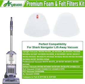 img 3 attached to 🔍 4 Foam and Felt Filters - Replacement Parts for Shark Navigator Lift-Away Vacuum NV350, NV351, NV352, NV355, NV356E, NV357, NV360, NV370, NV391, UV440, UV490, UV500, UV540, UV541, UV550 - XFF350 XHF350 Compatible