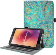 🔷 fintie multi-angle viewing stand cover for samsung galaxy tab a 8.0 2017 model t380/t385 with auto sleep/wake - shades of blue logo