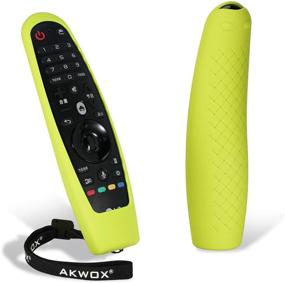 img 1 attached to 📺 Nightglow Green Silicone Cover with Lanyard for LG AN-MR600/AN-MR650/AN-MR18BA Magic Remote Controller - Anti Slip, Shock Proof - Lightweight Case for LG 3D Smart TV Magic Remote