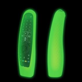 img 4 attached to 📺 Nightglow Green Silicone Cover with Lanyard for LG AN-MR600/AN-MR650/AN-MR18BA Magic Remote Controller - Anti Slip, Shock Proof - Lightweight Case for LG 3D Smart TV Magic Remote