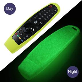 img 2 attached to 📺 Nightglow Green Silicone Cover with Lanyard for LG AN-MR600/AN-MR650/AN-MR18BA Magic Remote Controller - Anti Slip, Shock Proof - Lightweight Case for LG 3D Smart TV Magic Remote