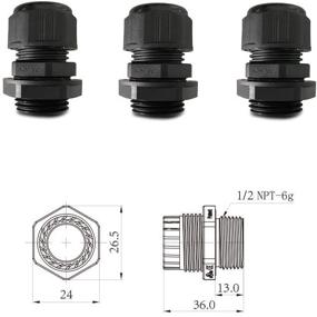 img 2 attached to 💧 Водонепроницаемые регулируемые пластиковые соединители: одобрены для эффективности