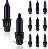 🎃 240 piece halloween outdoor indoor string light bulbs with black base - halloween replacement mini bulbs 2.5v - black-purple color - holiday party decoration логотип