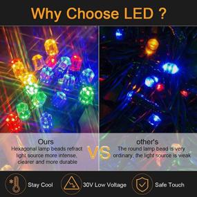 img 2 attached to 🎆 82ft Indoor Outdoor Plug-in Fairy String Lights, 200 LED Waterproof Twinkle Lights with 9 Modes, UL Certified for Home, Patio, Wedding, Party, Holiday Decoration, Multicolor