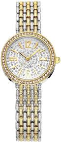 img 4 attached to Crystal Iced Out Wristwatch Stainless Bracelet Women's Watches