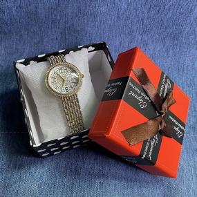 img 1 attached to Crystal Iced Out Wristwatch Stainless Bracelet Women's Watches