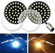 ๐ฆ
eagle lights generation ii midnight edition front 2 inch led turn signals with white running lights (includes clear lenses) - perfect for harley davidson riders! logo