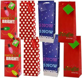 img 4 attached to 🍷 Wine Bottle Christmas Gift Bags (Pack of 8)