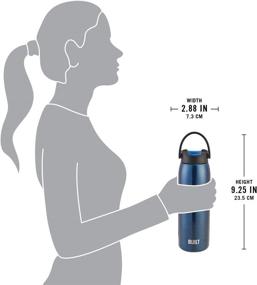 img 1 attached to BUILT Gramercy Double Wall Stainless Steel Bottle Blue 20oz: A Long-lasting and Stylish Hydration Solution - Item Code 5253189