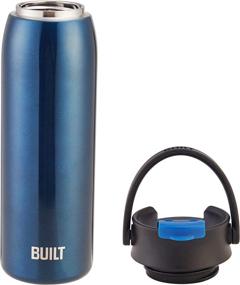 img 3 attached to BUILT Gramercy Double Wall Stainless Steel Bottle Blue 20oz: A Long-lasting and Stylish Hydration Solution - Item Code 5253189