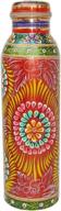 🧘 rastogi handicrafts pure copper hand-painted bottle - red, 33oz/950ml capacity - ideal for drinking water storage or yoga логотип