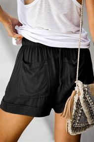 img 2 attached to YVONIXII Womens Casual Shorts Drawstring Women's Clothing