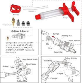 img 2 attached to 💦 JGbike Hydraulic Brake Bleed Kit for Shimano SRAM AVID Hayes Formula MTB Road Brakes - 120ml Mineral Oil DOT 5.1 Fluid Included. Suitable for MAGURA TEKTRO Giant Disc Brakes as well.