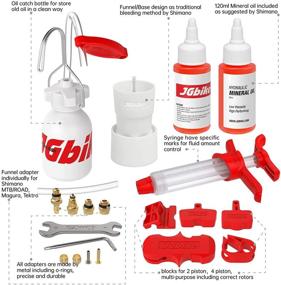 img 3 attached to 💦 JGbike Hydraulic Brake Bleed Kit for Shimano SRAM AVID Hayes Formula MTB Road Brakes - 120ml Mineral Oil DOT 5.1 Fluid Included. Suitable for MAGURA TEKTRO Giant Disc Brakes as well.