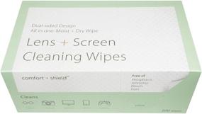 img 4 attached to 200 Count Comfort + Shield Lens & Electronics Cleaning Wipes | Wet & Dry Dual Design for Natural Lens Cleaner, Laptop, Smart Phone, Glasses, Camera Lens