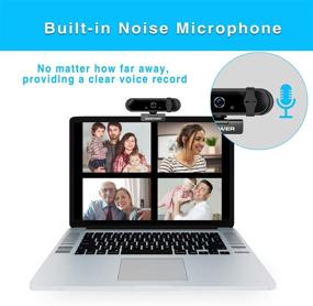 img 1 attached to 🎥 1080P Webcam with Autofocus, Privacy Cover, and Microphone for Zoom Meetings and Video Calls - Plug and Play Webcam for Skype, FaceTime, YouTube, OBS, PC Monitor, and Desktop Computer