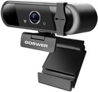 🎥 1080p webcam with autofocus, privacy cover, and microphone for zoom meetings and video calls - plug and play webcam for skype, facetime, youtube, obs, pc monitor, and desktop computer logo