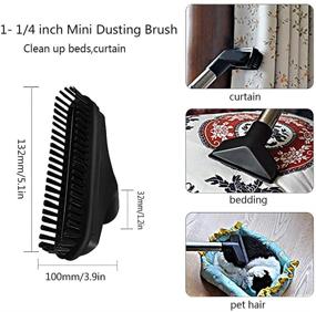 img 3 attached to 🧹 1.25 inch Flexible Crevice Tool Vacuum Dusty Brush Attachments for 32mm and 35mm Standard Hose by Wonlives