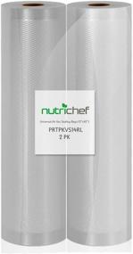 img 4 attached to 🔒 Premium Vacuum Food Storage Sealer: 2-Pack 11x50 Rolls by NutriChef, Compatible with Foodsaver and Other Brands