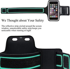 img 3 attached to 📱 Ultra-Lightweight Ailun Phone Armband: Compatible with iPhone X/Xs/XR/Xs Max | Sport Scratch Resistant Material | Sweat Resistant | Dual Arm Size Slots | Slim Design | Key Pocket with Headphone Ports | Black