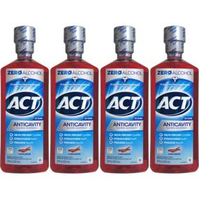 img 1 attached to 🌿 ACT Anticavity Fluoride Rinse Cinnamon 18oz (4-Pack): Optimal Oral Care in a Convenient Bundle