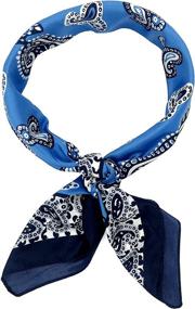 img 2 attached to Women's Satin Square Scarves Headscarf 💃 | Stylish Accessories for Scarves & Wraps