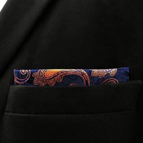 img 1 attached to Shlax Paisley Orange Yellow Handkerchief