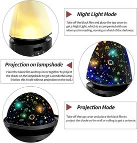 img 2 attached to 🌟 Moredig Night Light for Kids: 360 Degree Star Light Projector with USB Cable - Black, Perfect for Bedroom