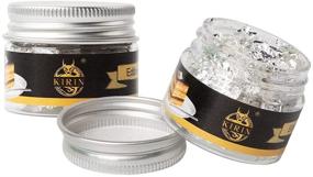 img 1 attached to 🍰 Decorative 24K Kirin Silver Flakes for Cakes - Edible Genuine Silver Leaf Flakes, 2 Jars with 25mg/jar