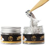 🍰 decorative 24k kirin silver flakes for cakes - edible genuine silver leaf flakes, 2 jars with 25mg/jar logo