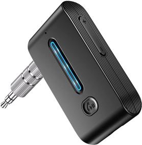 img 4 attached to 🎧 COMSOON Bluetooth Receiver for Music and Hands-Free Calls, Noise Canceling Bluetooth AUX Adapter for Car, Home Stereo, and Wired Headphones, Bluetooth 5.0 Car Adapter, Built-in Mic, Dual Connection - Black