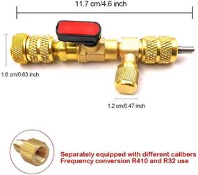 img 1 attached to 🔧 9M9 Valve Core Remover Installer Tool: SAE 1/4 & 5/16 Port for HVAC A/C - Includes 4 PCS Valve Cores with Teflon Seal (No Gas Loss)
